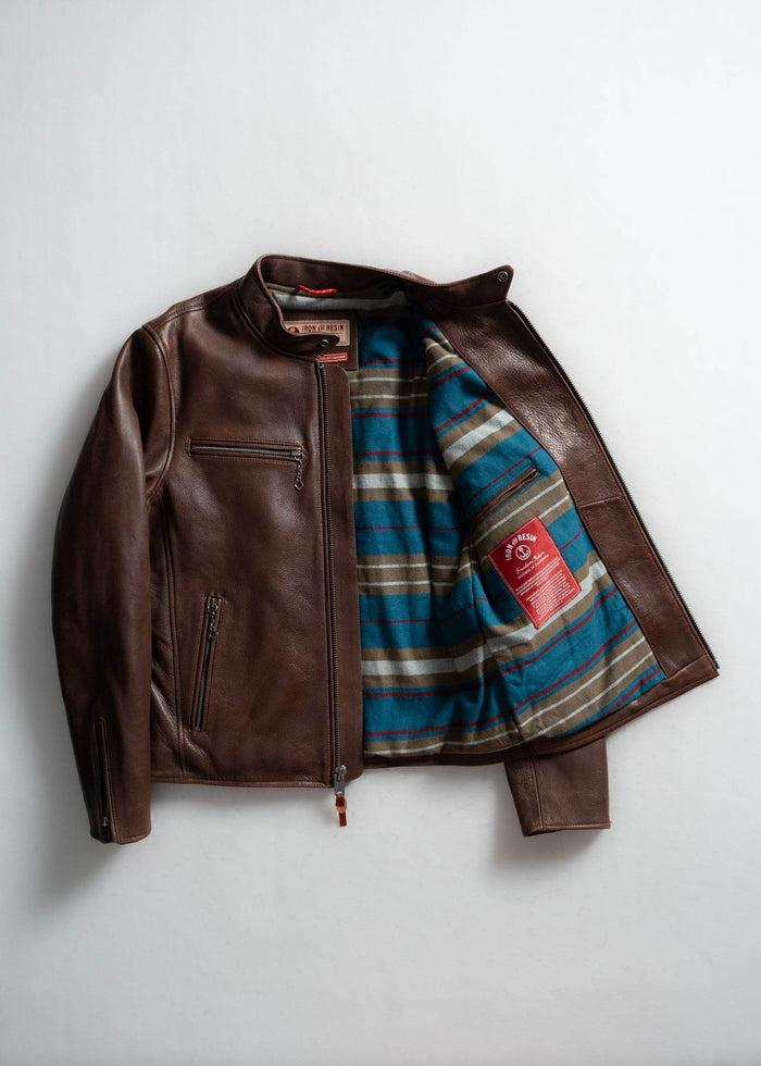 Iron And Resin Bryce Cow Leather Jacket Dark Cognac