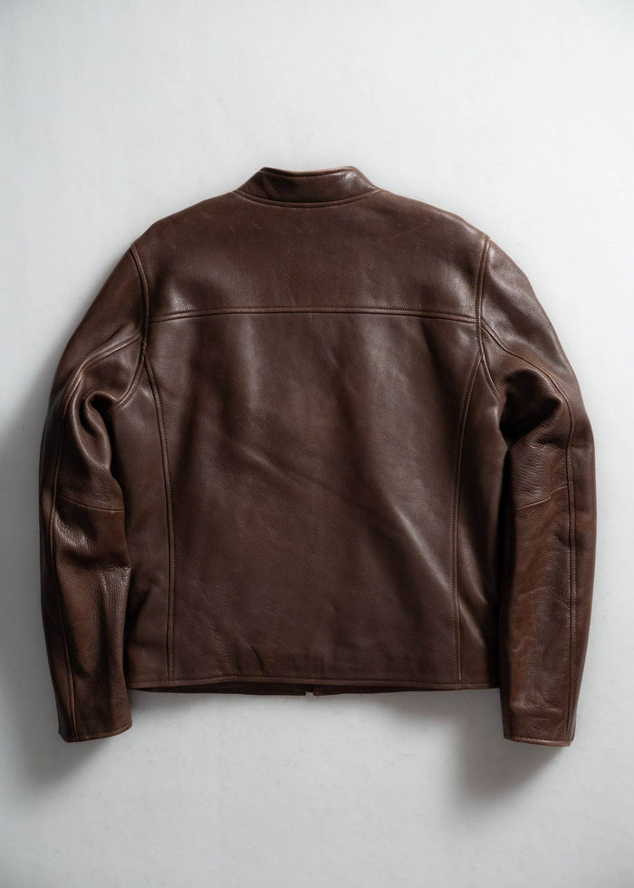 Iron And Resin Bryce Cow Leather Jacket Dark Cognac