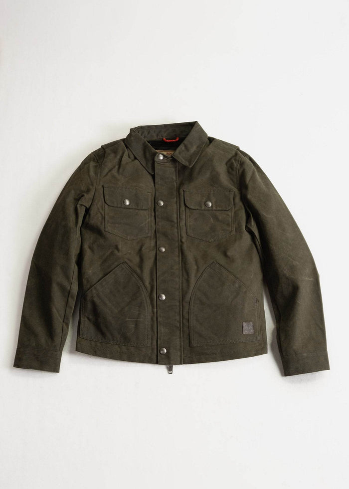 Iron And Resin Cruiser Jacket - Raymond Waxed Canvas Field Tan