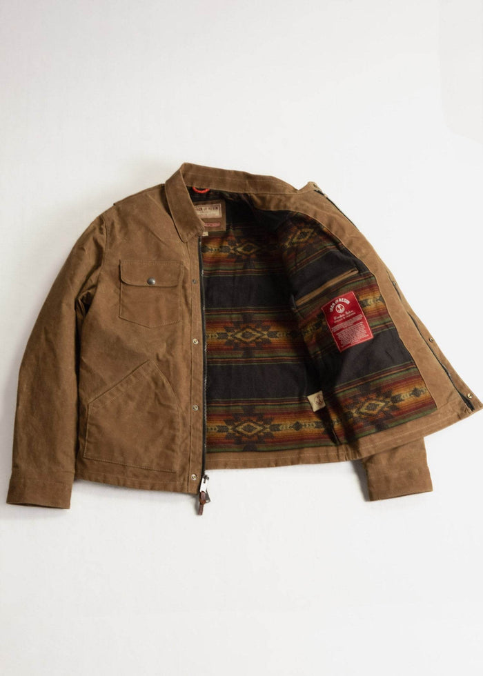 Iron And Resin Cruiser Jacket - Raymond Waxed Canvas Field Tan