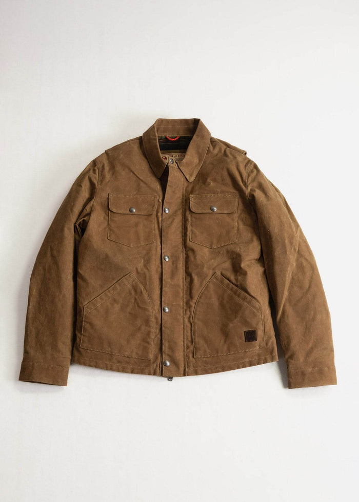 iron and resin Cruiser Jacket - Raymond Waxed Canvas Field Tan