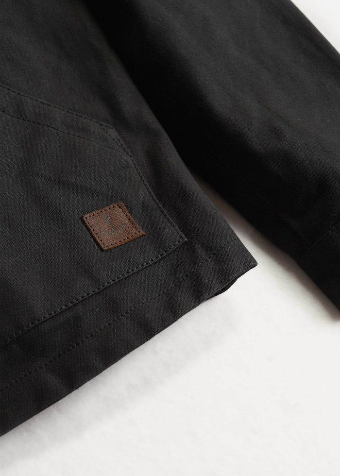 Iron And Resin Cruiser Jacket - Shelter Series Waxed Canvas Black