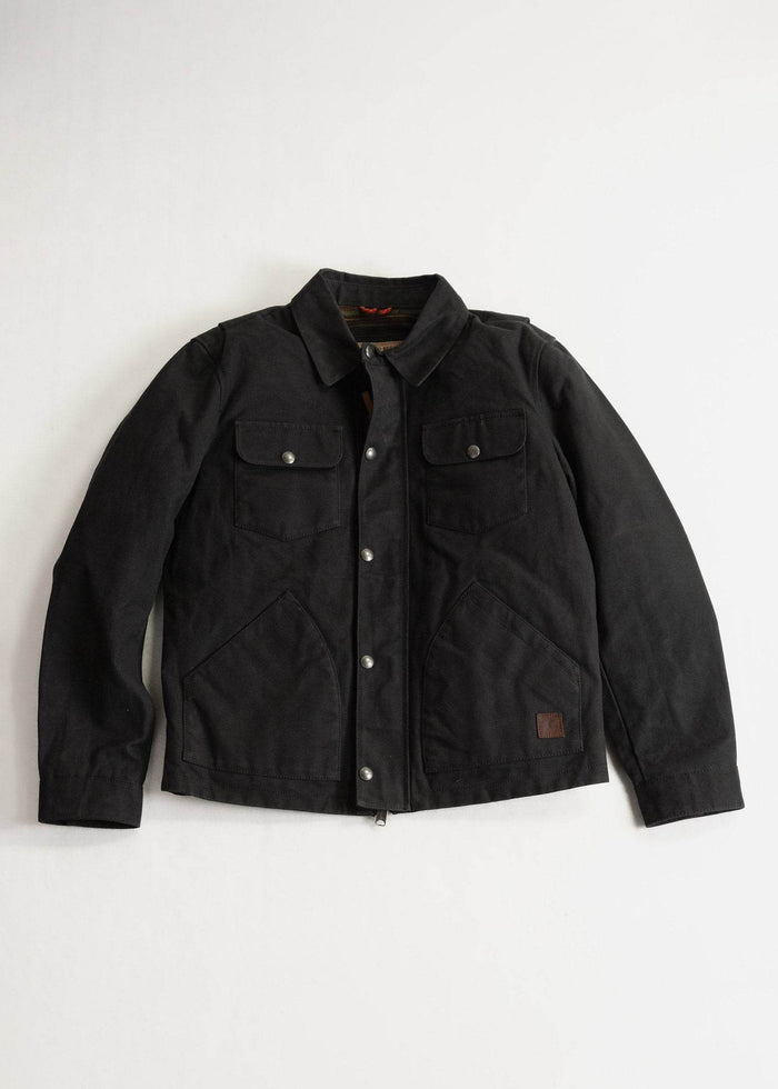 iron and resin Cruiser Jacket - Shelter Series Waxed Canvas Black