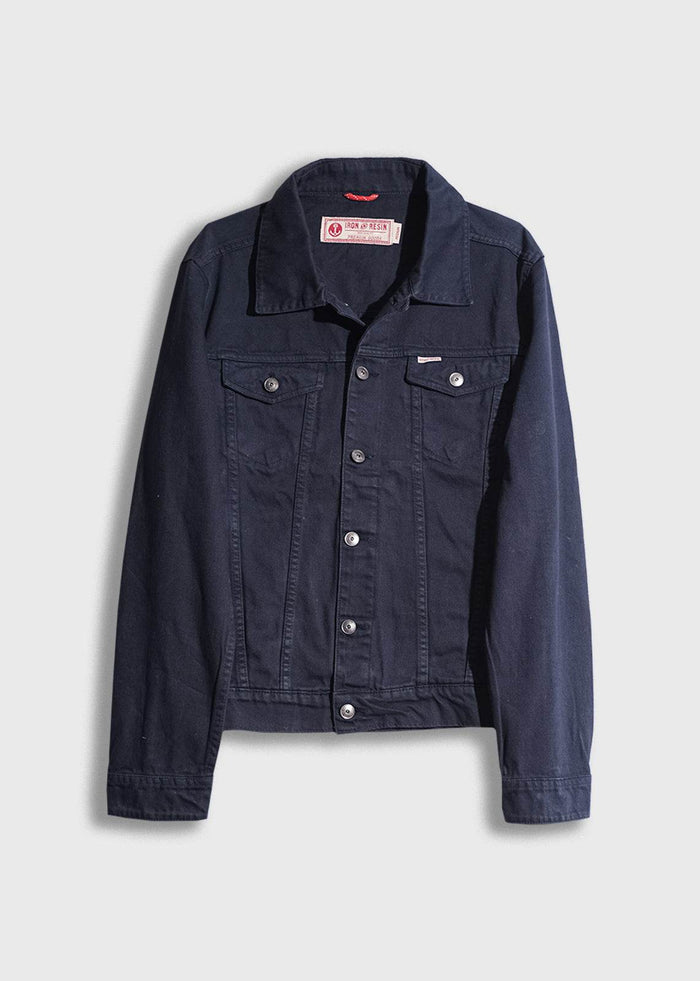 iron and resin Bull Denim Rambler Jacket Navy