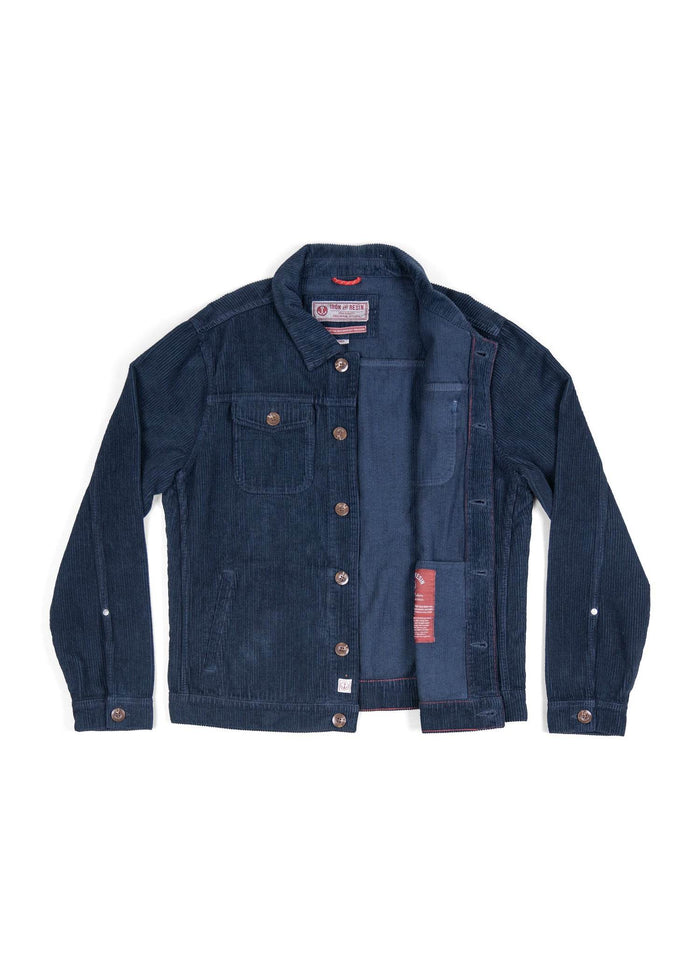 Iron And Resin Corduroy Sand Jacket Navy