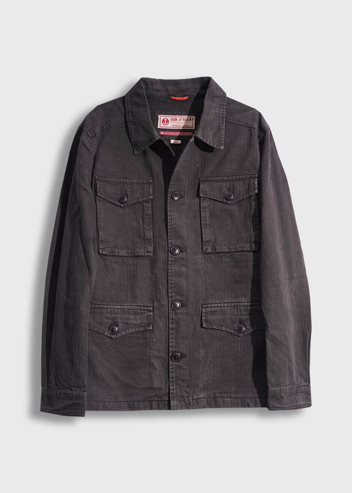 Iron And Resin Herringbone Military Jacket Army