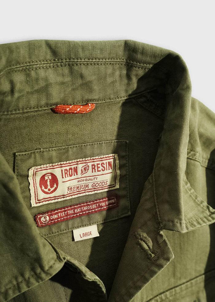 Iron And Resin Herringbone Military Jacket Army