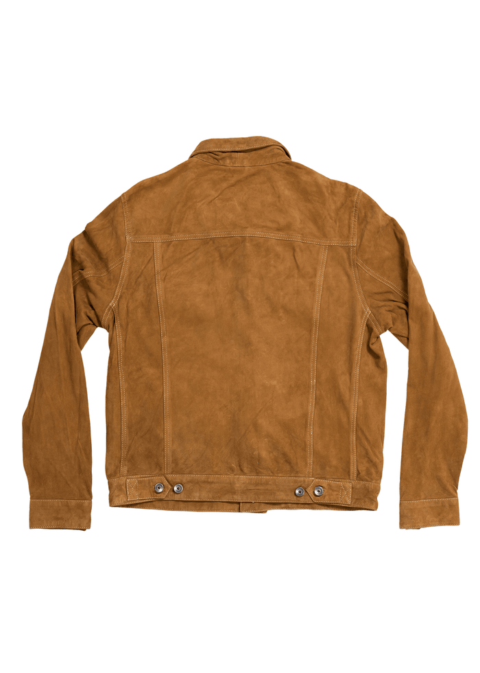 Iron And Resin Highwayman Goat Suede Jacket Cognac