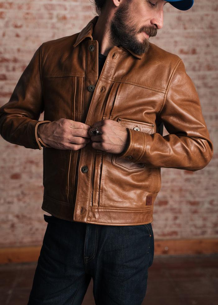 Iron And Resin Rancho Horse Leather Jacket Cognac