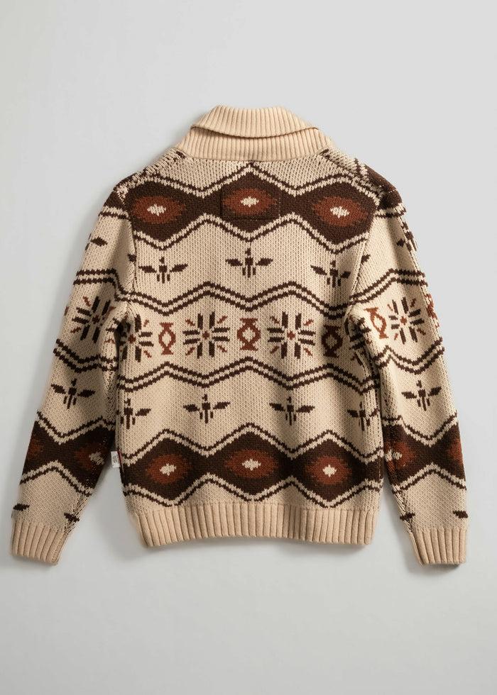 Iron And Resin Wincha Shawl Collar Sweater Natural