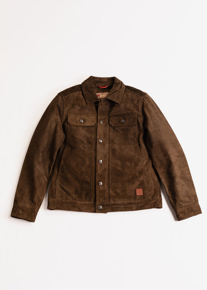 Iron And Resin Mechanic Jacket Buffalo Suede Cognac