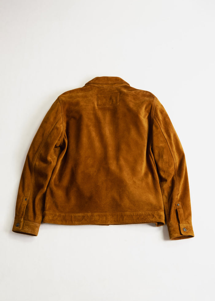 Iron And Resin Mechanic Jacket Buffalo Suede Cognac