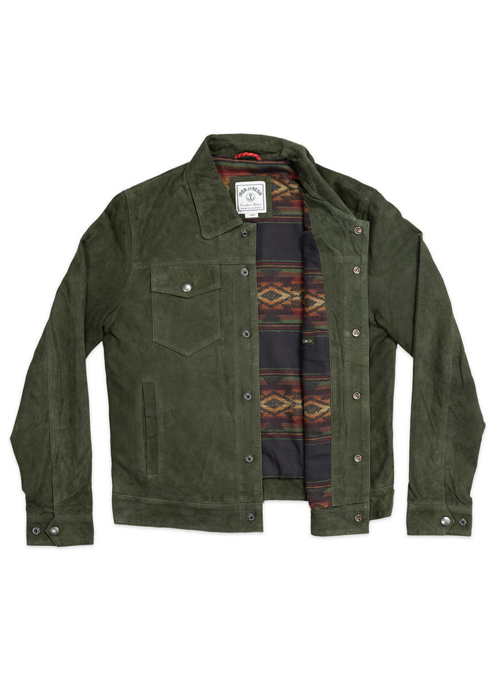 Iron And Resin Ojai Goat Suede Jacket Ponderosa Green