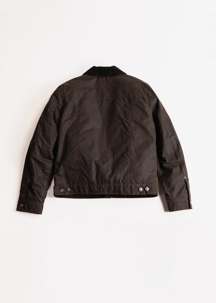 Iron And Resin Scout Jacket - Halley Stevensons Waxed Canvas Vintage Black