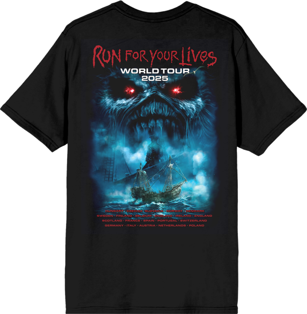 Iron Maiden Powerslave Mariner 2025 Tour Tee