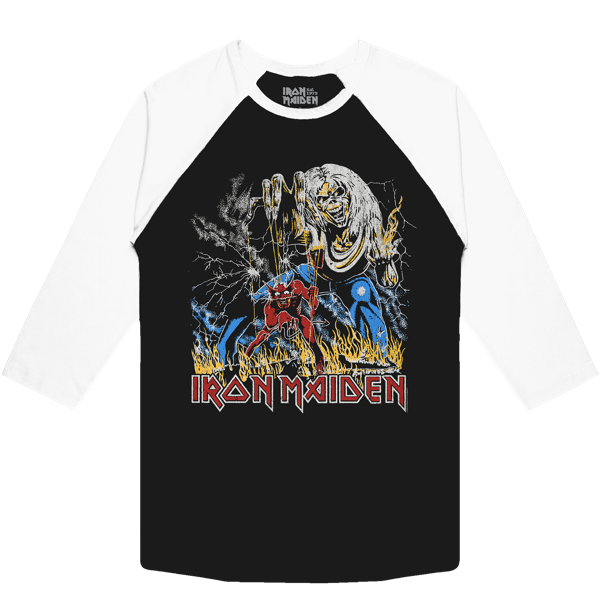 iron maiden Number of the Beast Vintage Baseball Tee