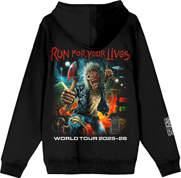 Iron Maiden Run For Your Lives 2025 Tour Zip Hoodie