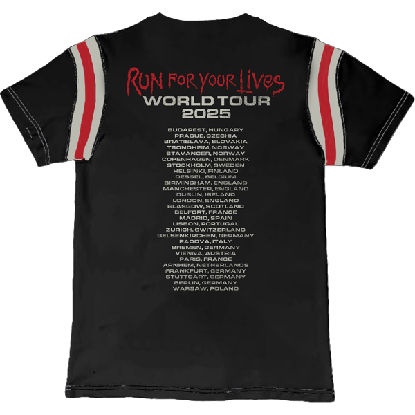 Iron Maiden Run For Your Lives Vintage 2025 Tour Tee