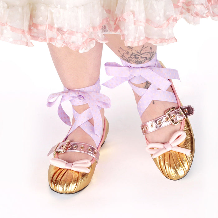 Irregular Choice Ballet Babe | Ribbon Lace Flats | Bed Of Roses By Irregular Choice