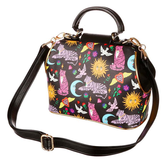 Irregular Choice Big Cat Claws Bag | Tiger Folk Art Tattoo Themed Doctor Bag | Irregular Choice
