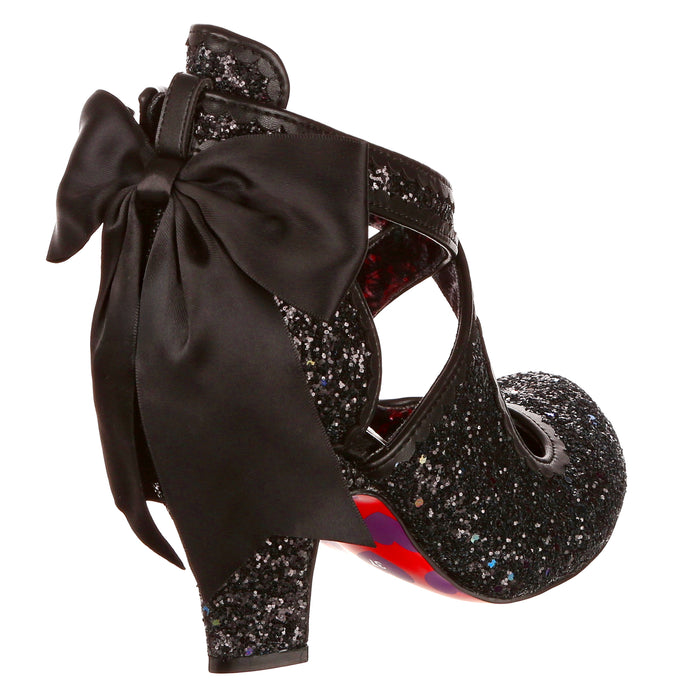 Irregular Choice Black Petrol Iridescent Strappy High Heel Fancy Shoes | Pomp It Up