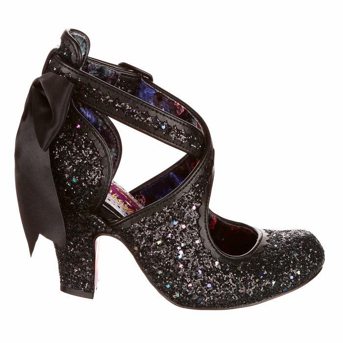 Irregular Choice Black Petrol Iridescent Strappy High Heel Fancy Shoes | Pomp It Up