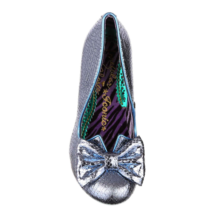 Irregular Choice Blue Shiny Vintage Style High Heels | Just In Time