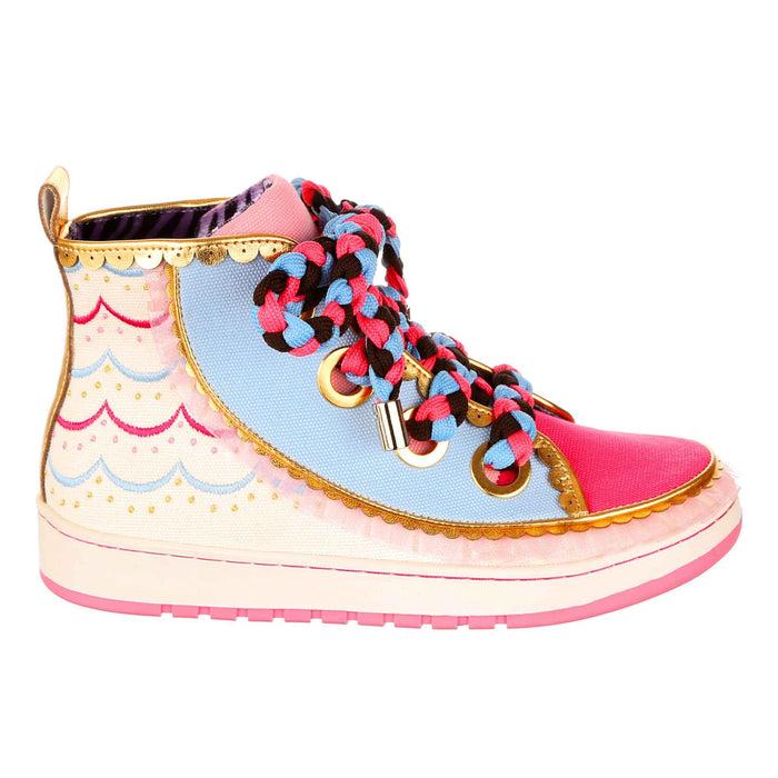 Irregular Choice Chunky Lace High Top Patterned Trainers | Magic Cupcake