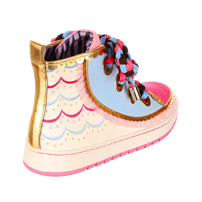 Irregular Choice Chunky Lace High Top Patterned Trainers | Magic Cupcake