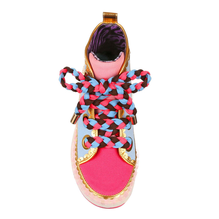 Irregular Choice Chunky Lace High Top Patterned Trainers | Magic Cupcake