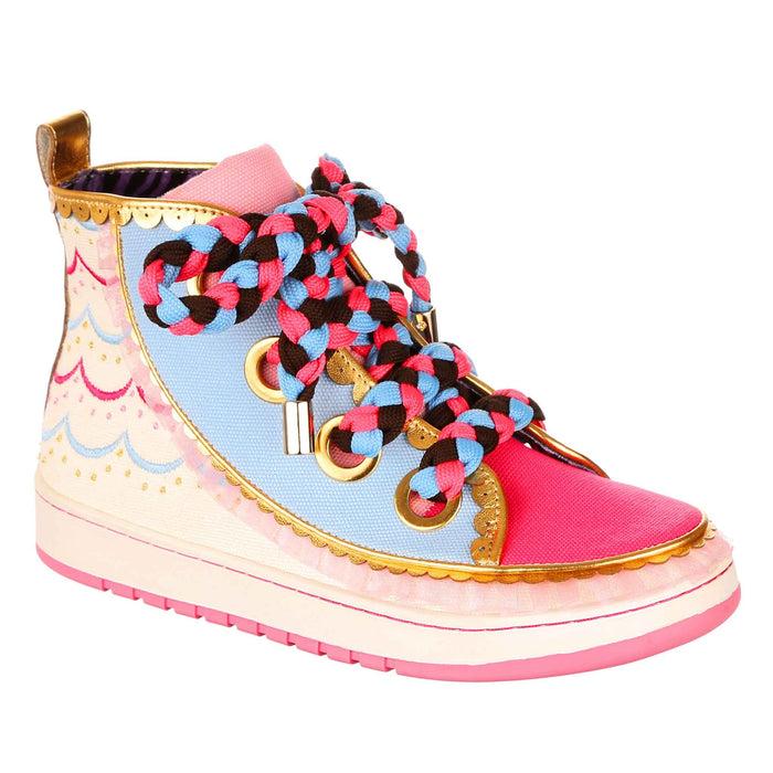 irregular choice Chunky Lace High Top Patterned Trainers | Magic Cupcake
