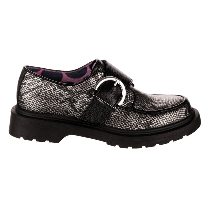 Irregular Choice Coz Of You | Black Buckle Brogue Flat Shoes | Irregular Choice