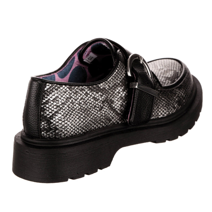 Irregular Choice Coz Of You | Black Buckle Brogue Flat Shoes | Irregular Choice