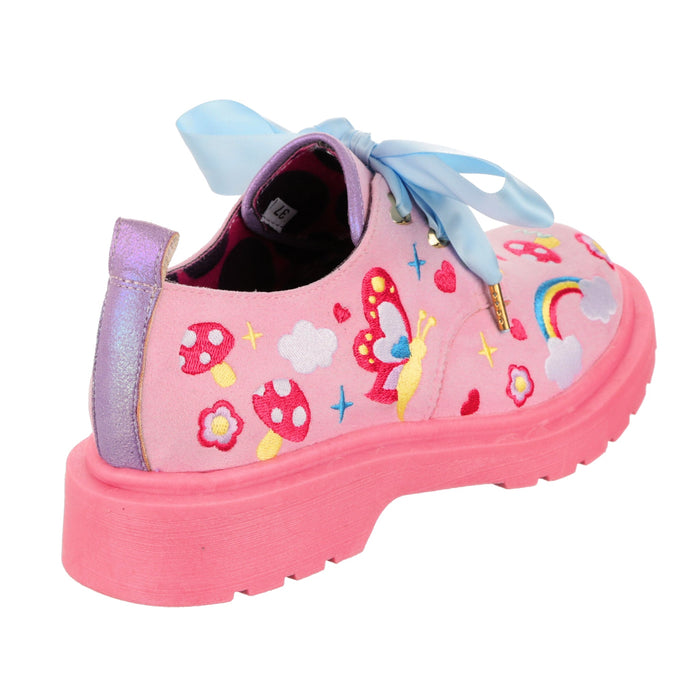 Irregular Choice Dear Diary | Pink Lace Up Rainbow Brogues | Irregular Choice