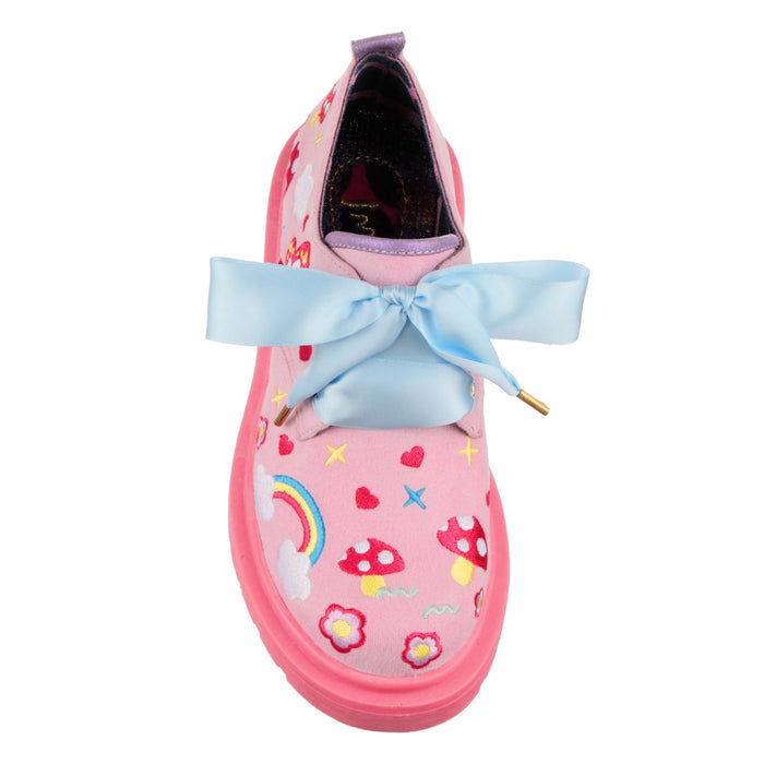 Irregular Choice Dear Diary | Pink Lace Up Rainbow Brogues | Irregular Choice