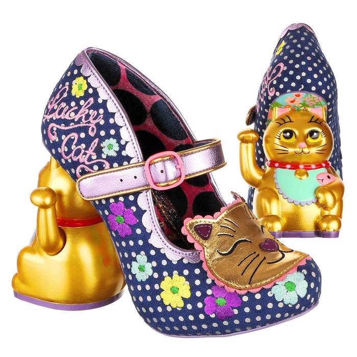 irregular choice Fortunate Feline | Lucky Cat Concept Heel Shoes | Irregular Choice