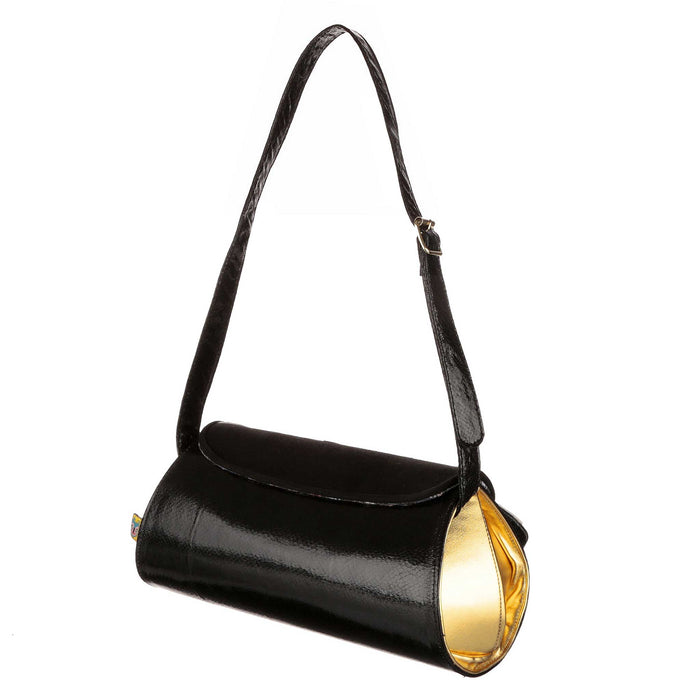 Irregular Choice Irregular Choice Prosecco Bottle Bag Party Black Glitter Cross Body Handbag | Let's Get Fizzical