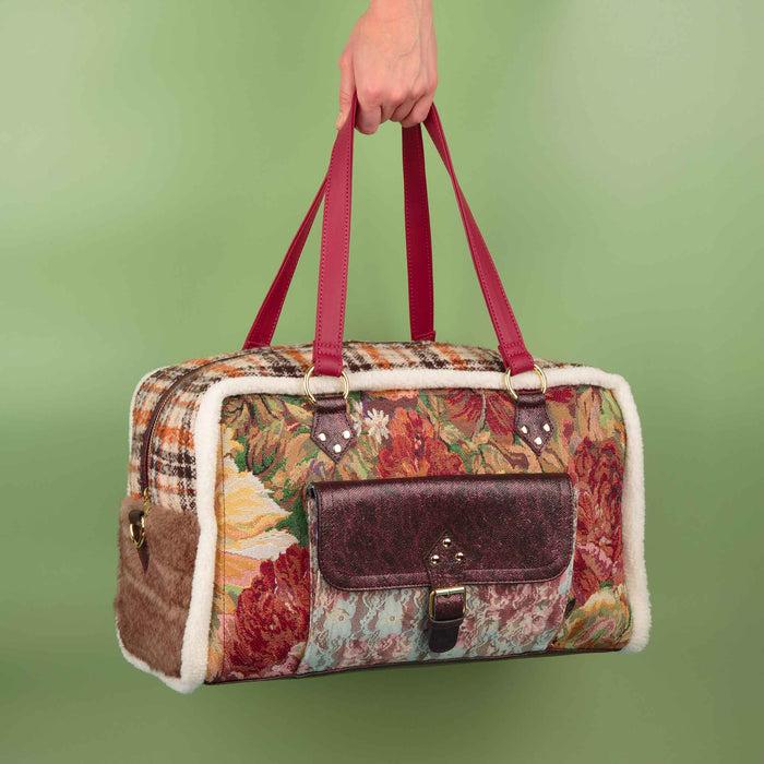 Irregular Choice Irregular Choice Woven Tapestry Large Holdall Weekender Travel Bag | Perfect Patchwork