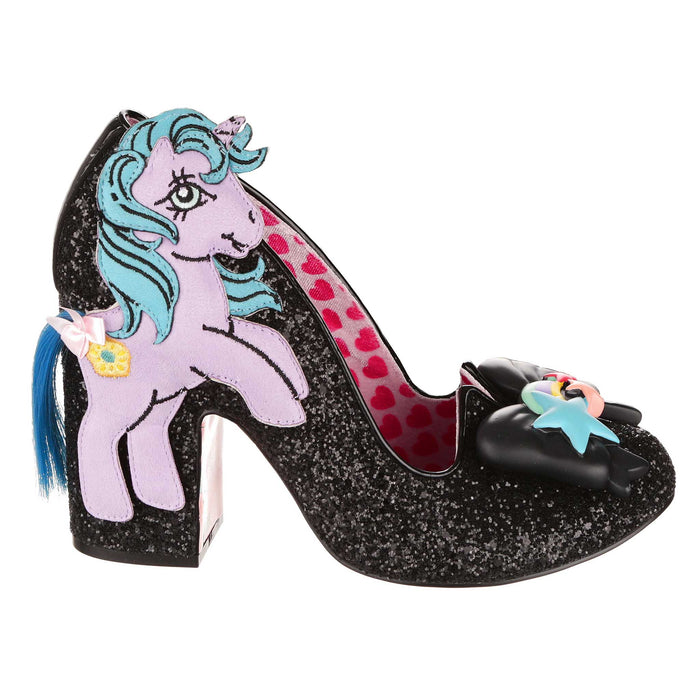 Irregular Choice Irregular Choice X My Little Pony Black Block High Heels G1 Blue Belle Princess Sparkle Unisex Shoes Mane Event