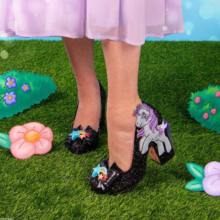 Irregular Choice Irregular Choice X My Little Pony Black Block High Heels G1 Blue Belle Princess Sparkle Unisex Shoes Mane Event