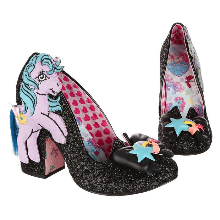 irregular choice Irregular Choice X My Little Pony Black Block High Heels G1 Blue Belle Princess Sparkle Unisex Shoes Mane Event