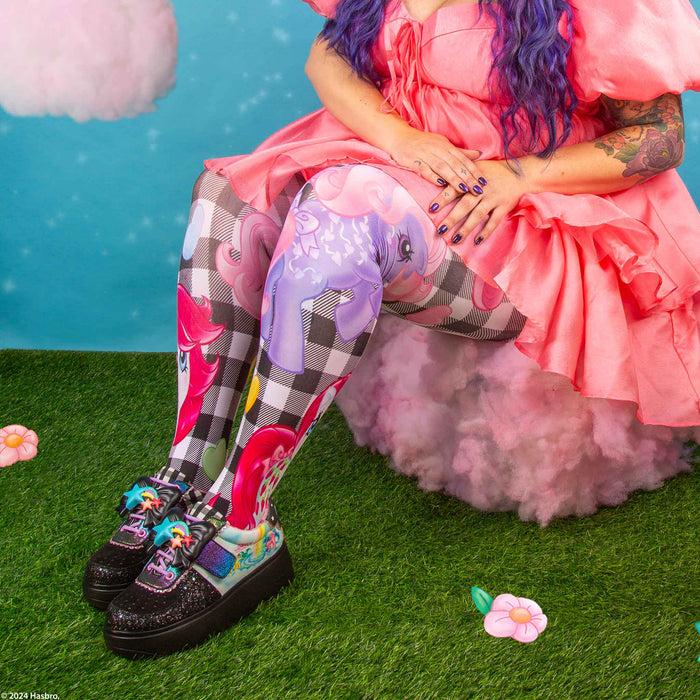 Irregular Choice Irregular Choice X My Little Pony Black Gingham Tights Pastel Goth Kawaii Dandy Hearts Tights