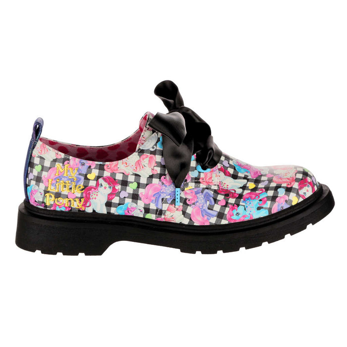 Irregular Choice Irregular Choice X My Little Pony Smart Pastel Brogues Unisex Cute Black Lace Up Formal Shoes Rad Magic