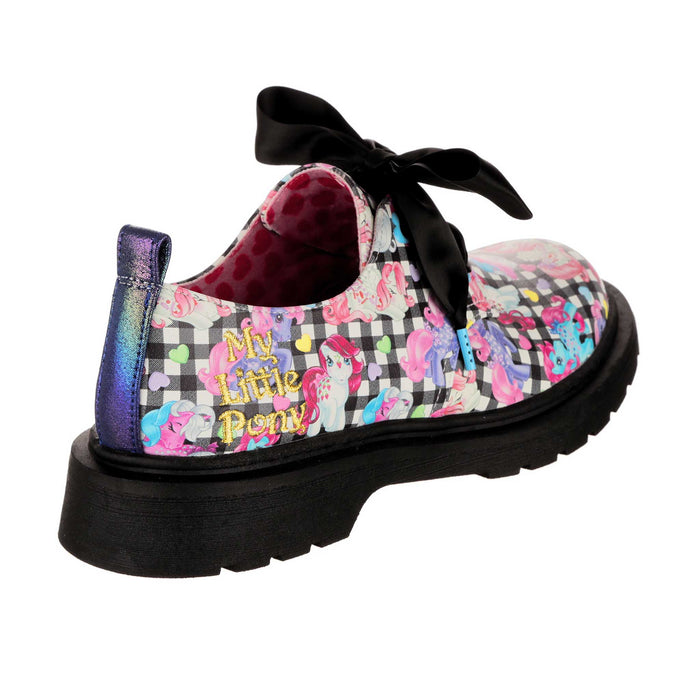 Irregular Choice Irregular Choice X My Little Pony Smart Pastel Brogues Unisex Cute Black Lace Up Formal Shoes Rad Magic