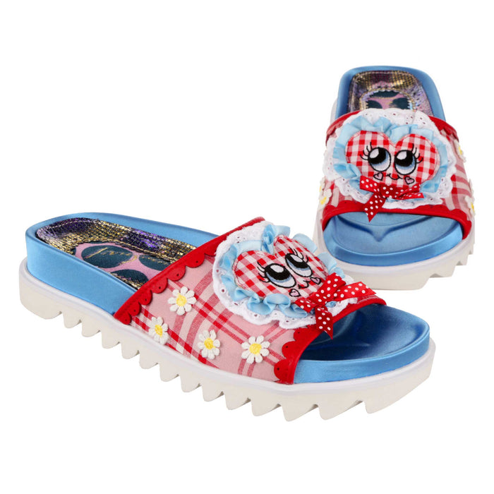 irregular choice Lovey Dovey | Flat Slider Sandals | Irregular Choice