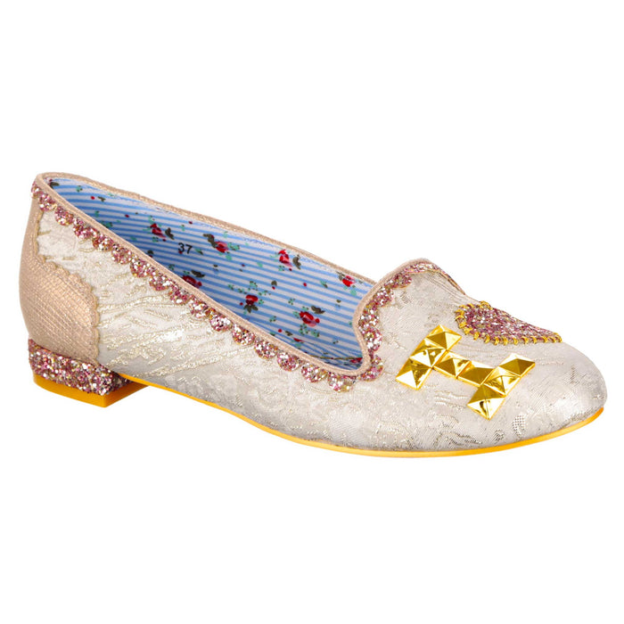 Irregular Choice Luv Ya | Slip On Flat Bridal Shoes | Irregular Choice