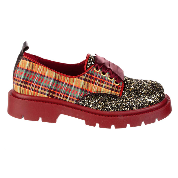 Irregular Choice Trafalgar | Lace Up Flat Shoes | Bed Of Roses | Irregular Choice