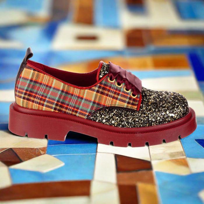 Irregular Choice Trafalgar | Lace Up Flat Shoes | Bed Of Roses | Irregular Choice