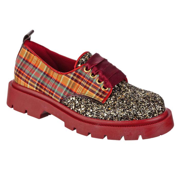 irregular choice Trafalgar | Lace Up Flat Shoes | Bed Of Roses | Irregular Choice