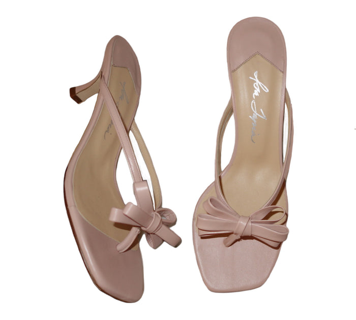 Isa Tapia Chacha Beverly Hills Pink Napa Kitten Heel